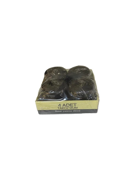 MUM TAKOZ 4*4 CM 4LÜ SİYAH RENK - 1