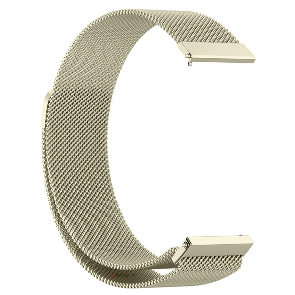 Huawei Watch GT5 Pro 46mm Uyumlu Manyetik Milanese Loop Metal Kordon   Retro Gold - 4