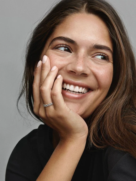 Pandora Asimetrik Yıldızlı Bant Yüzük 925 ayar gümüş - 52 - Resim 5