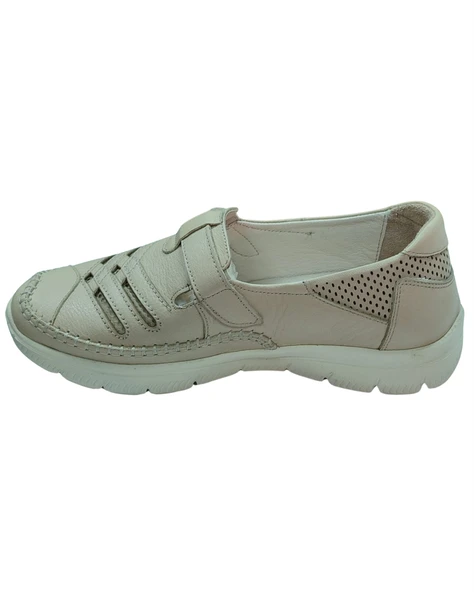 Malawi 200K. Kadın Bej (36-40) Deri Comfort Ayakkabı - 3