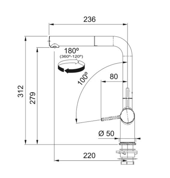 115.0663.758-Franke Active Plus Doccia 2.0 Stone Gri Spiralli Armatür - Resim 2