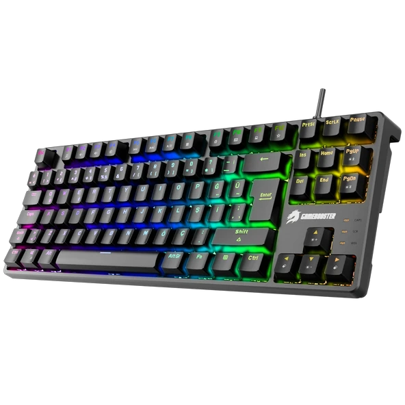 GameBooster G23B Enigma TKL Rainbow Aydınlatmalı Red Switch Siyah Mekanik Gaming Klavye - Resim 2