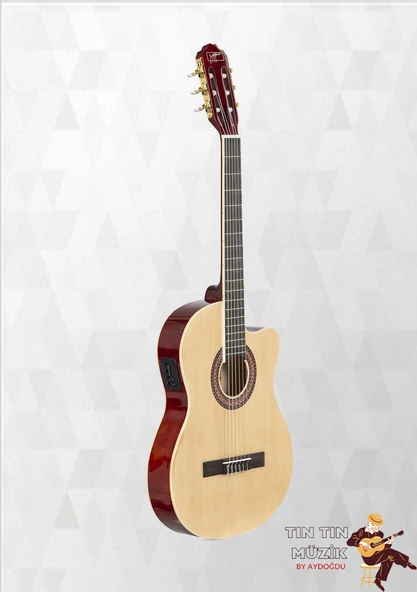 Zoppran Qcg10Csl İnce Kasa Elektro Klasik Gitar - 3