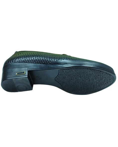 Malawi 81K. Kadın Siyah (36-41) Deri Topuklu Comfort Ayakkabı - 4