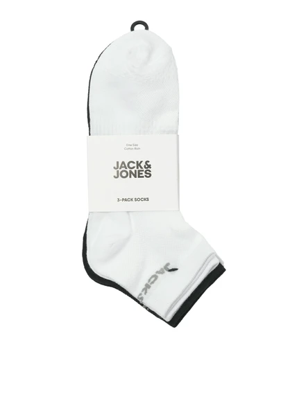 JACK JONES Yazılı Erkek Spor 3 lü Topuk Çorap 12283236 - 2