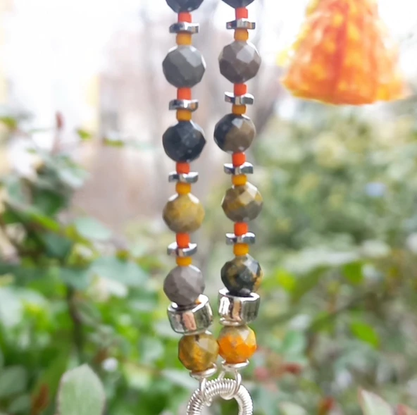 2183 Bal arısı Cespır el yapımı kolye - 6