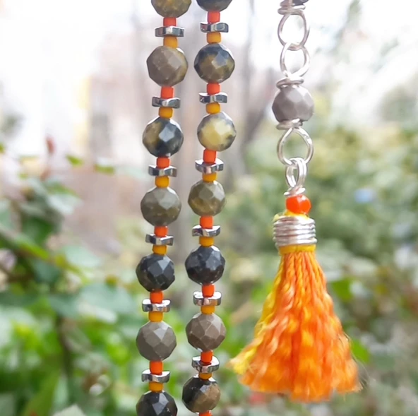 2183 Bal arısı Cespır el yapımı kolye - 7