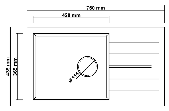 Opal Um-76 Granit Eviye Cream - Resim 2