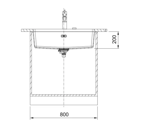 125.0688.496-Franke Maris Mrg 110-72 Avena Granit Eviye - Resim 3