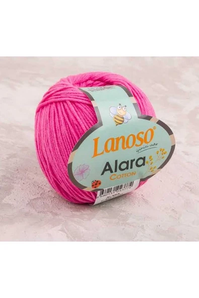 -LANOSO ALARA YÜN ÖRGÜ İPİ (AMİRİGUMİ İPİ)-PEMBE-C:946