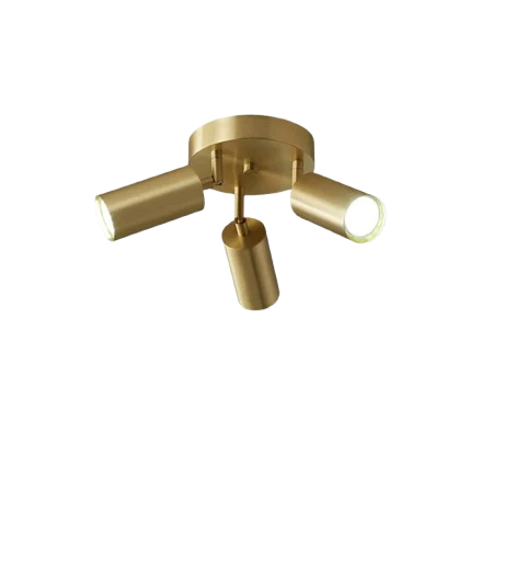 Rsylight Retro Eskitme Kaplama 180 Derece Hareketli Modern Spor 3 Lü Led Spot Avize Beyaz Ampullü - 1
