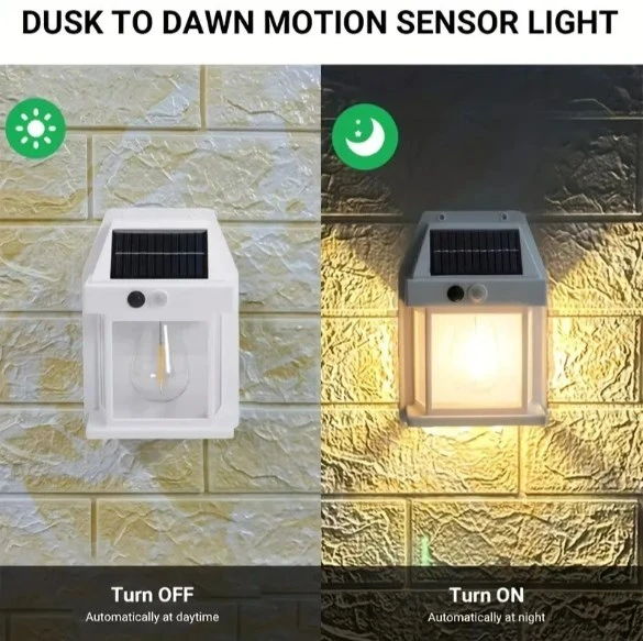 2 Adet Büyük Boy Güneş Enerjili Bahçe Led Ampul Hareket Sensörlü Bahçe Led 3 Mod'lu - 9