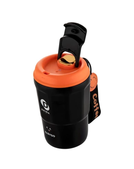 DAİMA EASYGO BARDAK TERMOS SİYAH 380ML - Resim 2