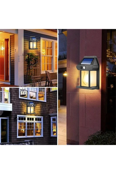 2 Adet Büyük Boy Güneş Enerjili Bahçe Led Ampul Hareket Sensörlü Bahçe Led 3 Mod'lu - 5