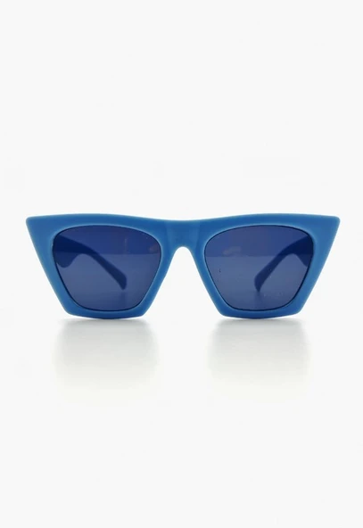 Kids Güneş Gözlüğü Mavi Çekik Çerçeve UV 400 Korumalı CE Belgeli Çocuk Güneş Gözlüğü - 3