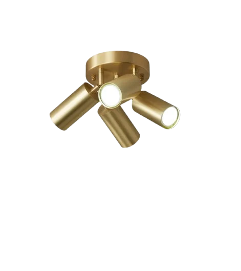 Rsylight Retro Eskitme Kaplama 180 Derece Hareketli Modern Spor 4 Lü Led Spot Avize Beyaz Ampullü - 1