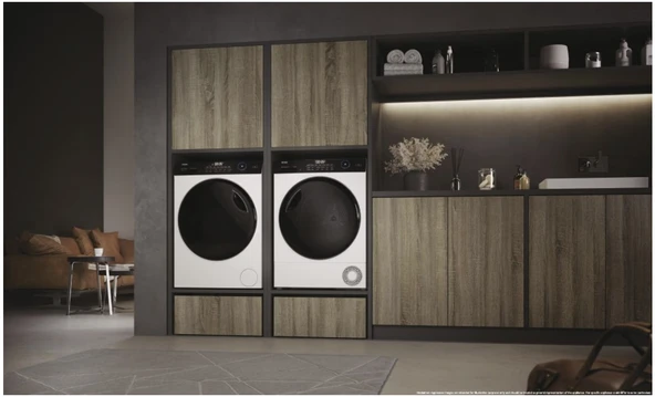 31102804-Haier HD100-A2959E-TR 10 KG Beyaz Kurutma Makinası - Resim 3