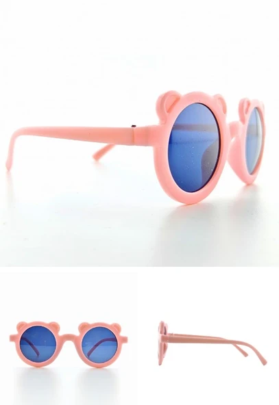 Kids Güneş Gözlüğü Pembe Ayıcık Çerçeve UV 400 Korumalı CE Belgeli Çocuk Güneş Gözlüğü - Resim 2