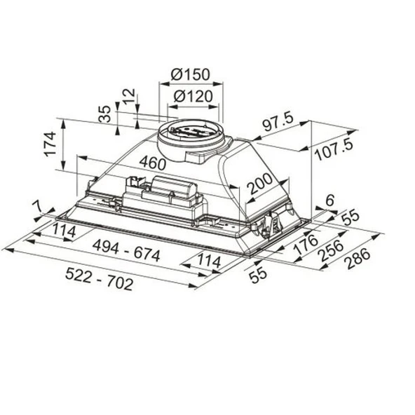 305.0680.919-Franke Fbi 525 Bk Matt Black Box Aspiratör - Resim 4
