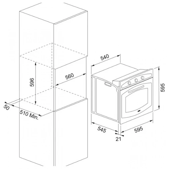 116.0696.544-Franke Classicline Fco 86 H Krem Rustik Ankastre Fırın - Resim 3