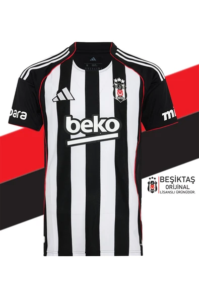 Beşiktaş Orijinal 25/26 Siyah Beyaz Çubuklu Forma Bjk Kartal Baskılı Hediyelik Ahşap Kutulu - Resim 4