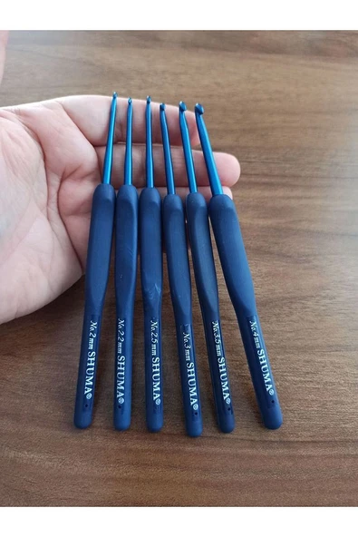 Enuyguntuhafiye Silikon Saplı Blue (MAVİ) Tığ ( 1 Adet ), Yumuşak Saplı