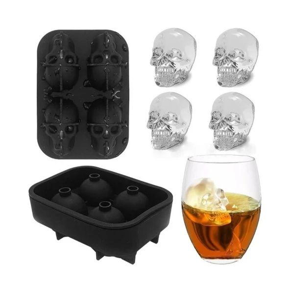 Periboia Kuru Kafa Şekilli Silikon Buz Kalıbı - 3