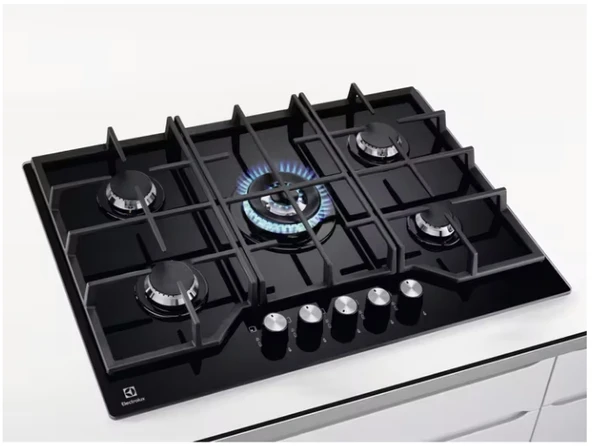 Electrolux-KGG75362K Wok Gözlü Siyah Cam Ankastre Ocak - 6