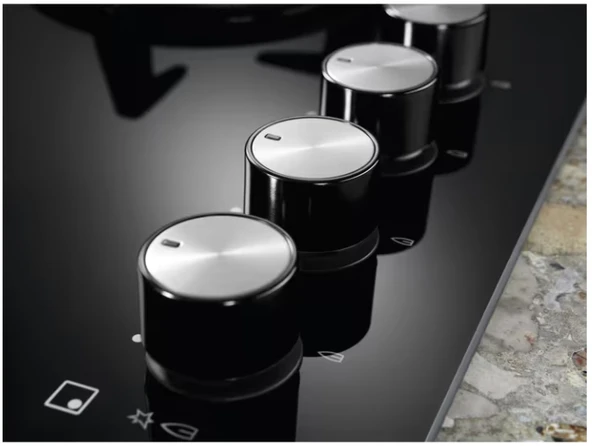 Electrolux-KGG75362K Wok Gözlü Siyah Cam Ankastre Ocak - 4