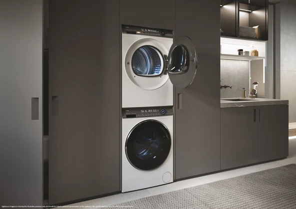 31102660-Haier HD90-A3Q979U1-S 9 Kg Isı Pompalı Kurutma Makinası - Resim 4