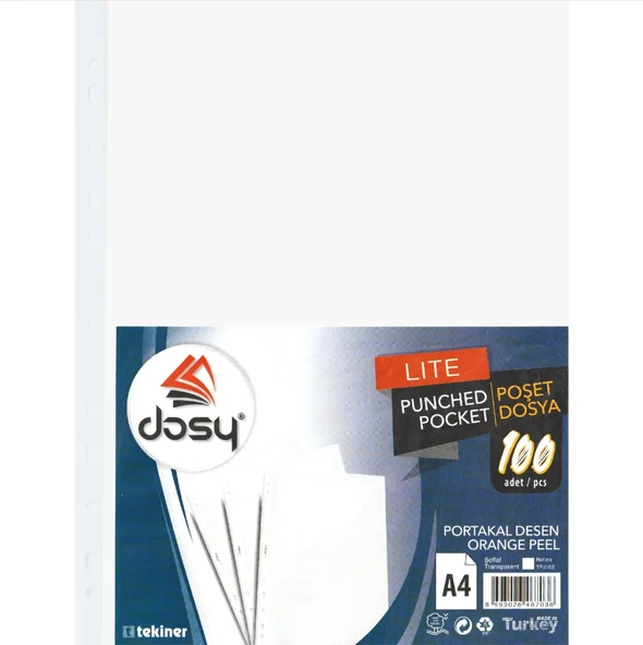 Dosy Poşet Dosya A4 100 Lü Ekonomik Paket