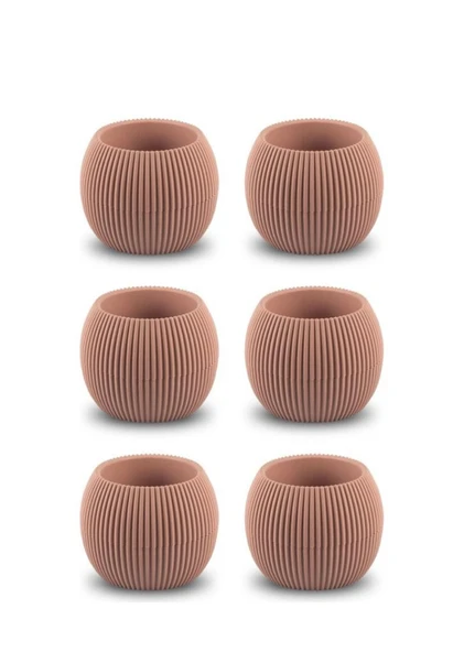 Omnipazar KRS-361 Plastik Mercan Kaktüs Saksı 0.15 Litre Soft Pembe 6 Adet ürün görseli