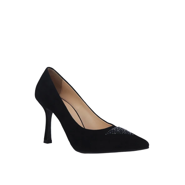 Disparita 26704 Hakiki Süet Stiletto İnce Topuk Kadın Ayakkabı - Resim 2