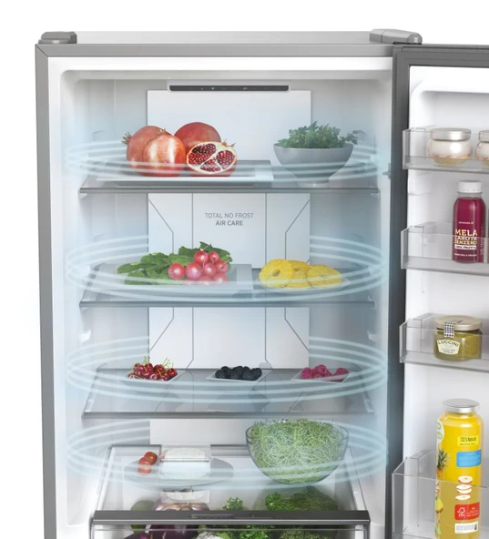 34004858-Hoover HOCE4T618EX Kombi No-Frost Gri Buzdolabı - Resim 3