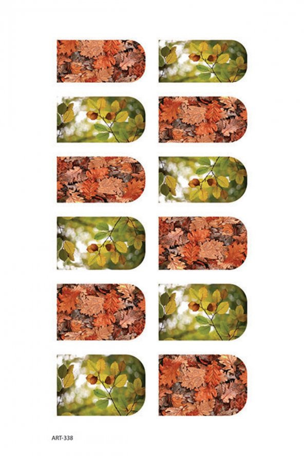 Sonbahar- 5 Tırnak Dövmesi, Tırnak Tattoo, Nail Art, Tırnak Sticker - 2