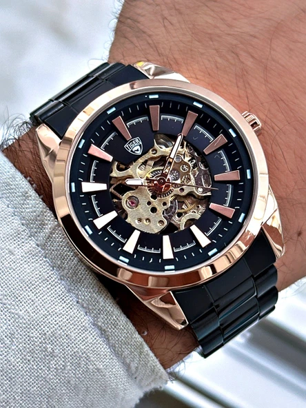 TI-611A TIGER OTOMATİK ÇELİK ERKEK SAATİ ürün görseli