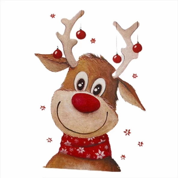 Cute Rudolph Kedi Tişörtü Noel - 7