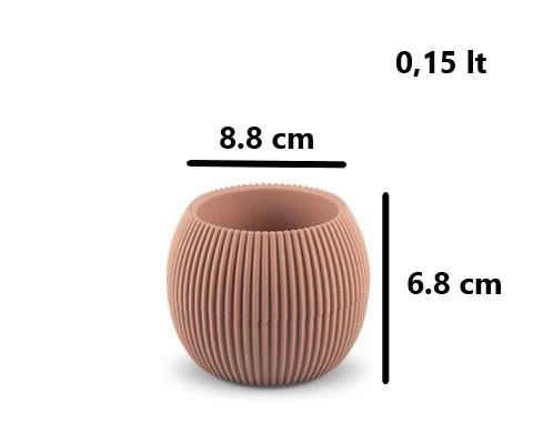 Omnipazar KRS-361 Plastik Mercan Kaktüs Saksı 0.15 Litre Soft Pembe 6 Adet - Resim 2