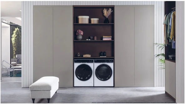 31102816-Haier HD90-A3Q397U1-S 9 KG Beyaz Kurutma Makinası - Resim 5