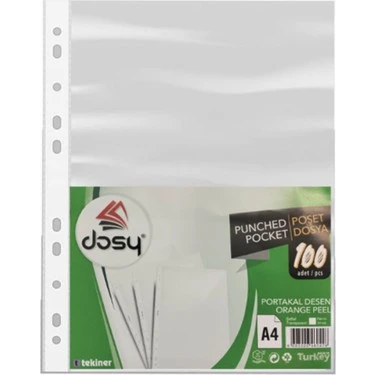 Dosy Poşet Dosya A4 100 Lü Ekonomik Paket - 4