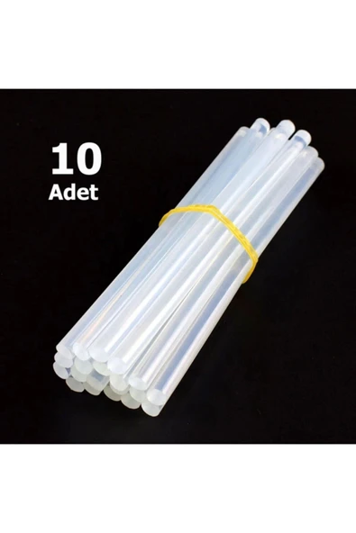 10 Adet, Kalın Silikon, Sıcak Silikon, Şeffaf Mum Silikon, 11 Mm, Sıcak Yapıştırıcı - Resim 2