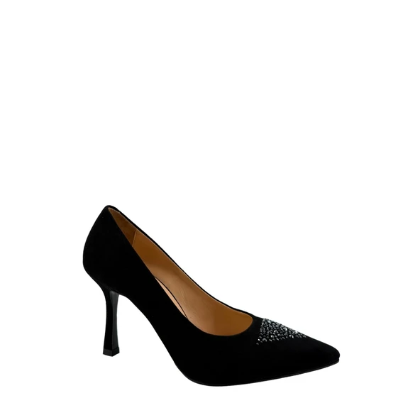 Disparita 26704 Hakiki Süet Stiletto İnce Topuk Kadın Ayakkabı - 2