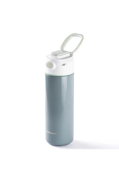 BANGDA GRİ PASLANMAZ ÇELİK TERMOMETRELİ TERMOS 450ML