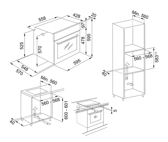 116.0609.447-Franke Fsl 86 H Bk Black Glass Fırın - Resim 2