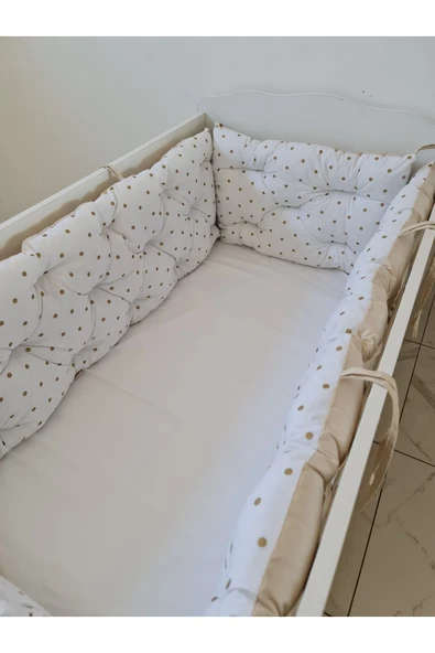 70 x 130 - Bebek Beşik Kenar Koruma Takımı - 40 cm Yükseklik, Yıkanabilir - 4