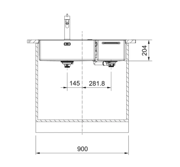 127.0543.036-Franke Box Center Bwx 220-54-27 Bx Çelik Eviye - Resim 8