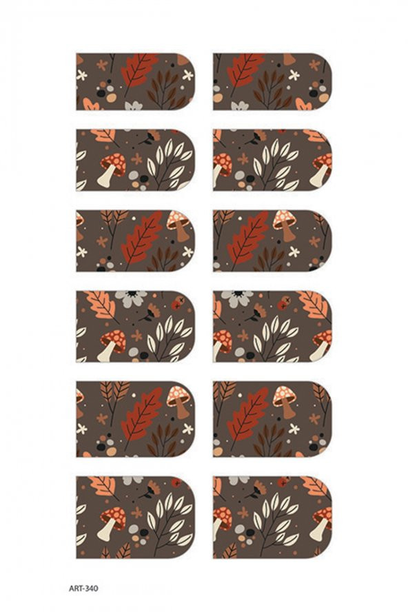 Sonbahar- 3 Tırnak Dövmesi, Tırnak Tattoo, Nail Art, Tırnak Sticker - 2