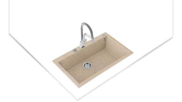 115230002-Teka Forsquare 72.40 Tg Avena Beige Granit Eviye - 2