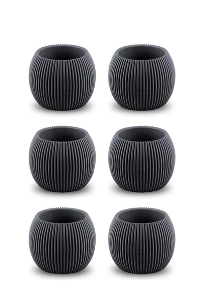 Omnipazar KRS-362 Plastik Mercan Kaktüs Saksı 0.35 Litre Antrasit 6 Adet ürün görseli