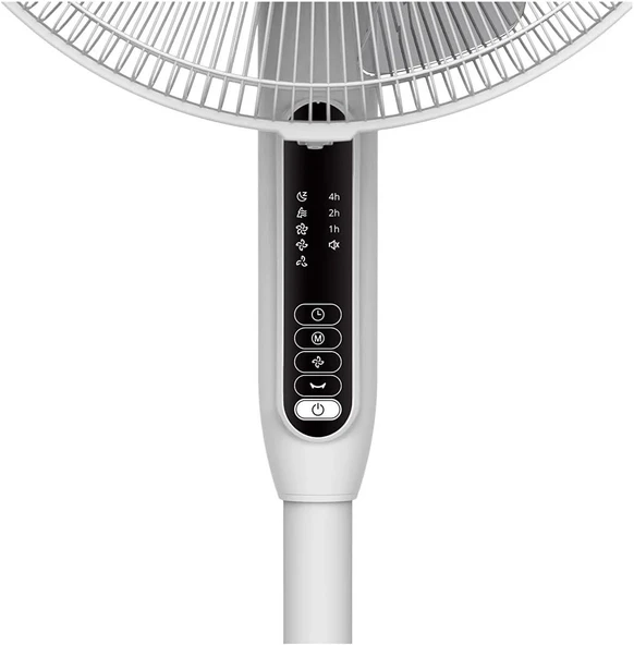 GoodHome 40 cm Ayaklı Vantilatör, 3 Hız Kademeli, 7 Saat Zamanlayıcılı, Uzaktan Kumandalı, Beyaz - 3